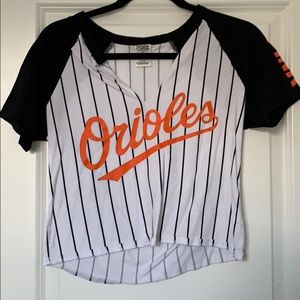 Pink Orioles crop top